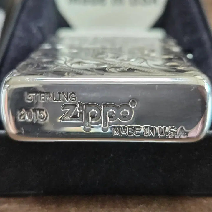 [BUNJANG] Sterling Silver Hand Engraved Zippo Lighter 2015 / 순은 지포 핸드 인그레이빙 (스털링 실버)