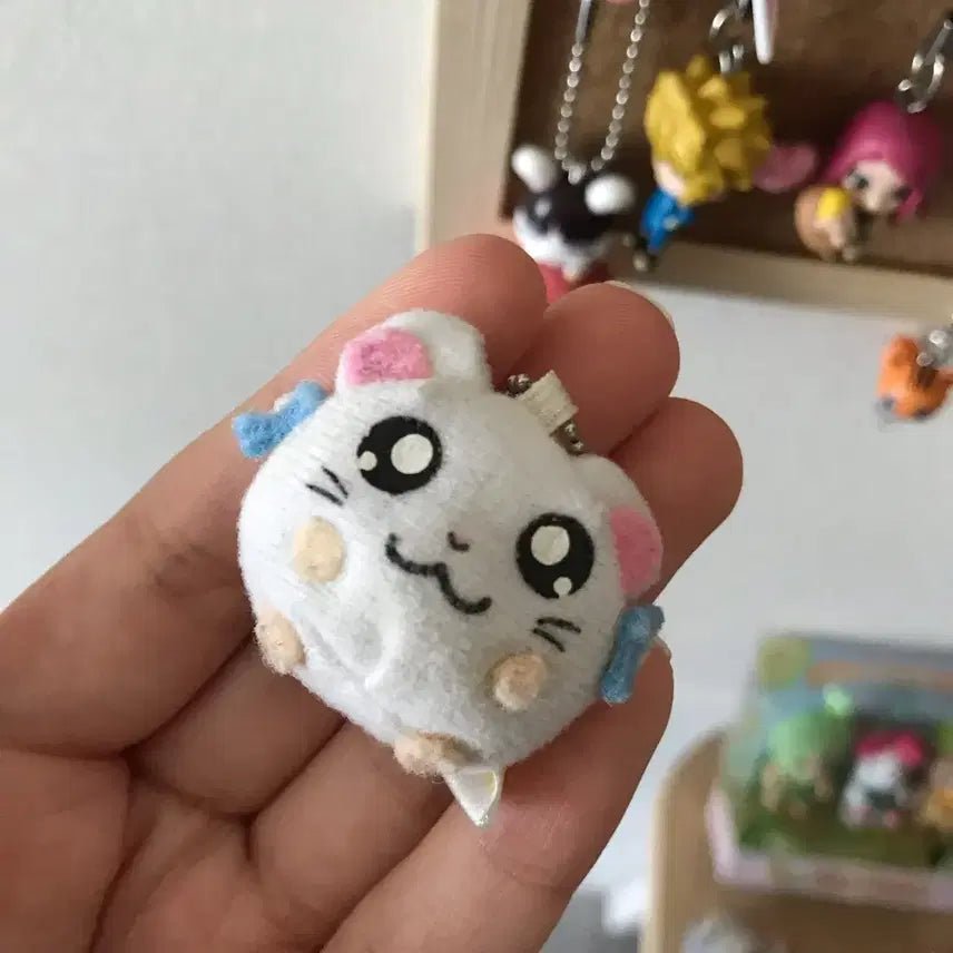 [BUNJANG] Hamtaro Ribon Mini Plush Keychain / 방가방가 햄토리 리본이 고전 쪼꼬미 똥 찰찰이 인형 키링
