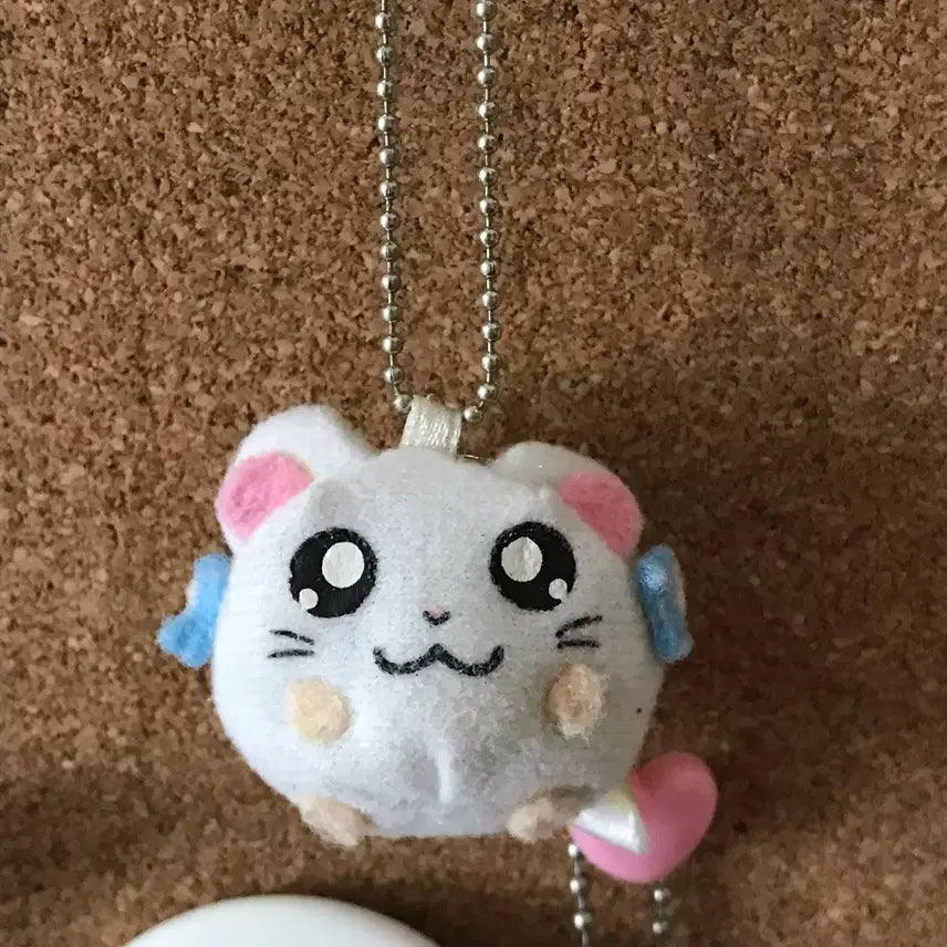 [BUNJANG] Hamtaro Ribon Mini Plush Keychain / 방가방가 햄토리 리본이 고전 쪼꼬미 똥 찰찰이 인형 키링