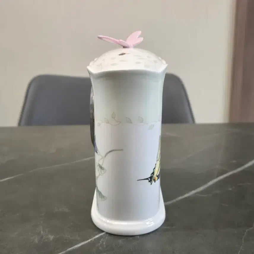 [BUNJANG] Lenox Butterfly Meadow Ceramic Table Clock / 미국 레녹스 Lenox 버터플라이 메도우 도자기 탁상시계
