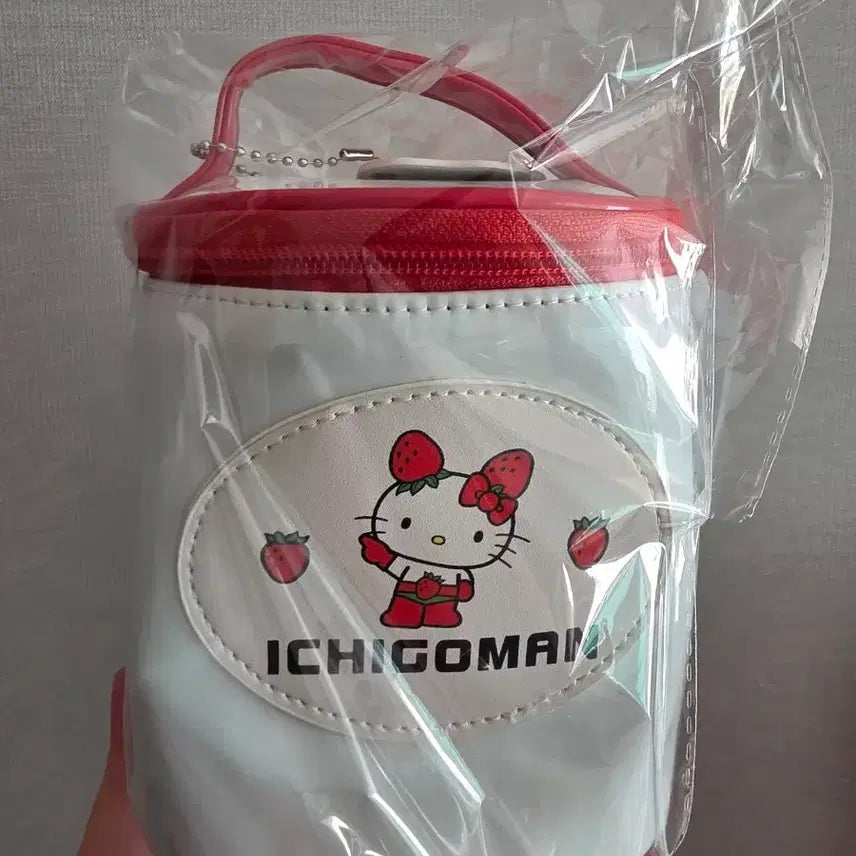 [BUNJANG] Aveil Ichigoman Strawberry Kitty Round Pouch / 아베일 이치고맨 딸기 키티 원형 파우치