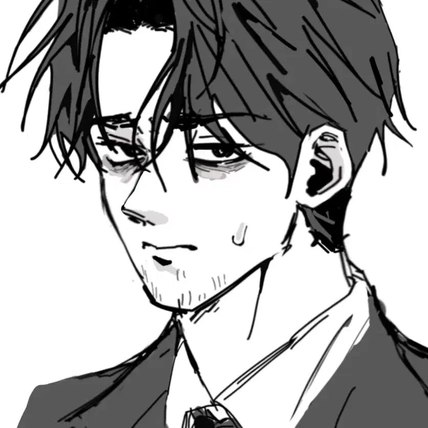 [BUNJANG] Male Character Bust Commission (B&amp;W) / 2500원 남자 두상 낛커미션