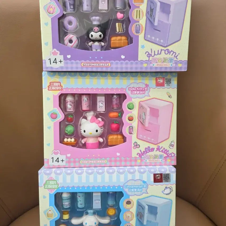 [BUNJANG] Kuromi Hello Kitty Cinnamoroll Refrigerator Figure Set / 쿠로미 헬로키티 시나모롤 냉장고 피규어