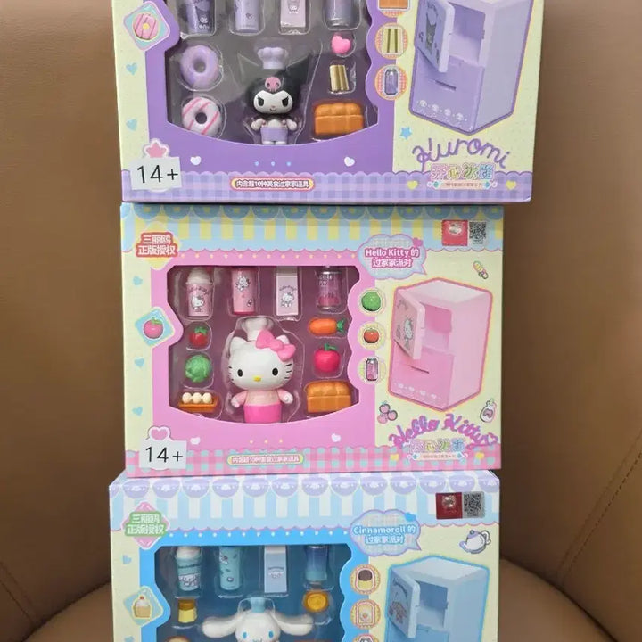 [BUNJANG] Kuromi Hello Kitty Cinnamoroll Refrigerator Figure Set / 쿠로미 헬로키티 시나모롤 냉장고 피규어