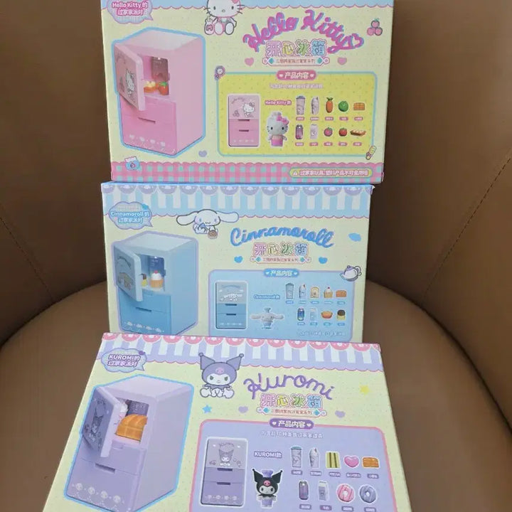 [BUNJANG] Kuromi Hello Kitty Cinnamoroll Refrigerator Figure Set / 쿠로미 헬로키티 시나모롤 냉장고 피규어