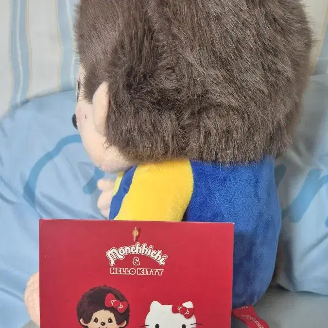 [BUNJANG] Hello Kitty &amp; Monchhichi Collaboration Medium Plush / 헬로키티&amp;몬치치 콜라보 중형 새상품