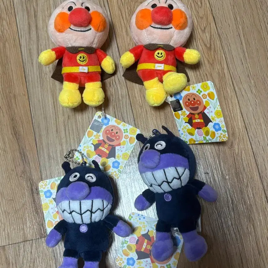 [BUNJANG] Baikinman Anpanman Bacteria Man Doll Keychain / 호빵맨 앙팡맨 세균맨 인형 키링