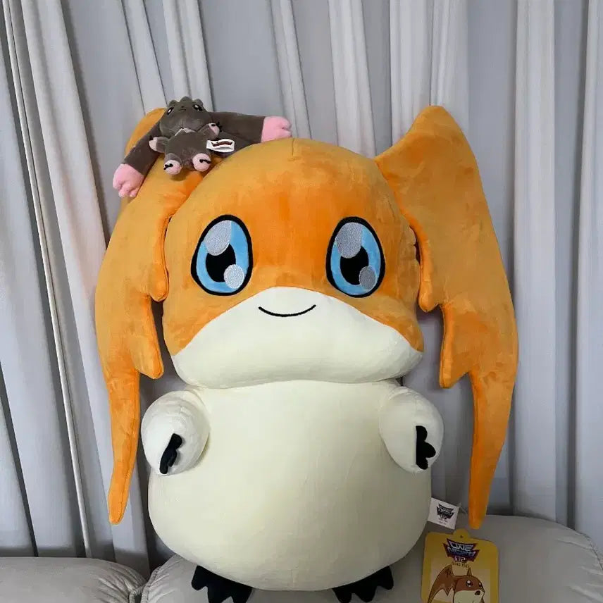 [BUNJANG] Digimon Angewomon &amp; Lopmon Large Plush Bundle Set / 일괄] 디지몬 파닥몬 초대형(50cm)+로프몬 키링 인형 판매합니다