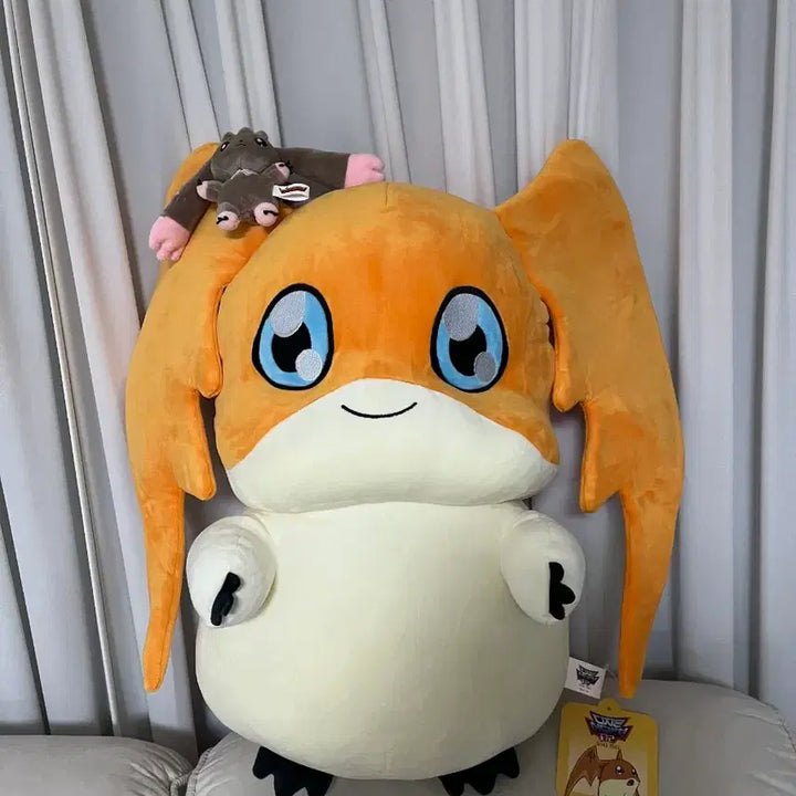 [BUNJANG] Digimon Angewomon &amp; Lopmon Large Plush Bundle Set / 일괄] 디지몬 파닥몬 초대형(50cm)+로프몬 키링 인형 판매합니다