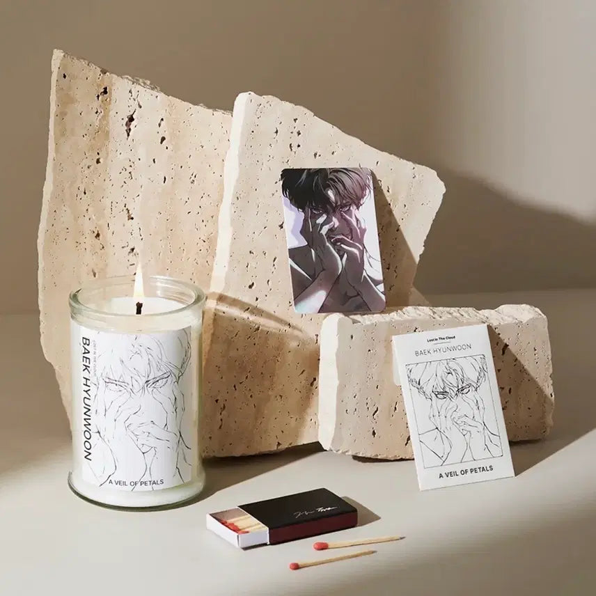 [BUNJANG] Cloud Baek Hyeon-un Candle with Photocard / 레진코믹스 클라우드 백현운 캔들 양도 (포카 포함)