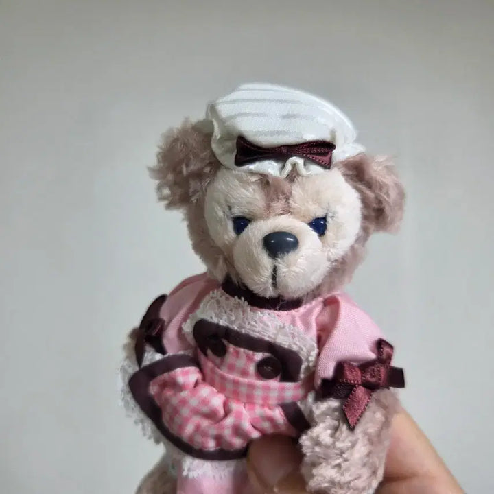 [BUNJANG] Vintage Disney Duffy Friends Teddy Bear Pink Keychain Strap / 빈티지 토이 장난감 일본 마스코트 고전 만화 인형 피규어 굿즈 디즈니 더피프렌즈 테디베어 핑크 키링 스트랩