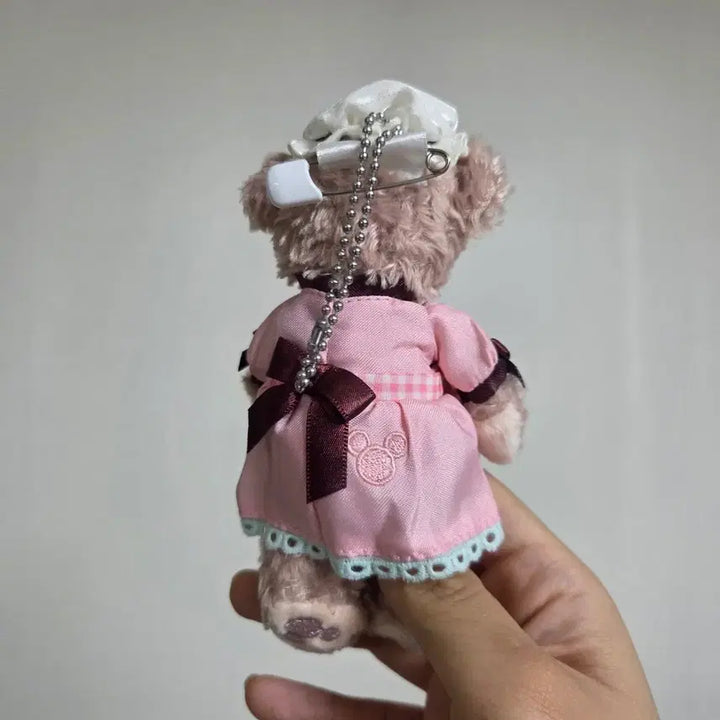 [BUNJANG] Vintage Disney Duffy Friends Teddy Bear Pink Keychain Strap / 빈티지 토이 장난감 일본 마스코트 고전 만화 인형 피규어 굿즈 디즈니 더피프렌즈 테디베어 핑크 키링 스트랩