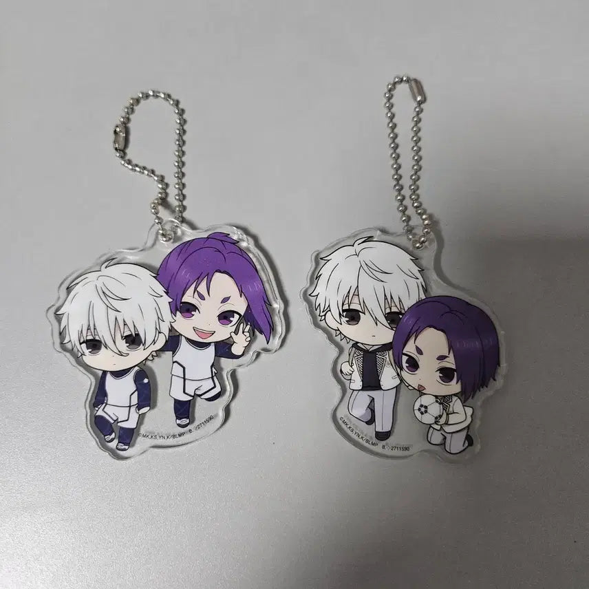 [BUNJANG] Blue Lock Nagi &amp; Reo Keychain Bundle Set / 블루록 나기 레오 키링 일괄