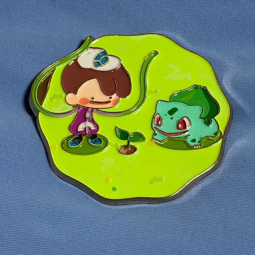 [BUNJANG] POCOPIA Pop-up Gacha Metal Badge - Bulbasaur / 포코피아 팝업 가챠 금속뱃지 - 이상해씨