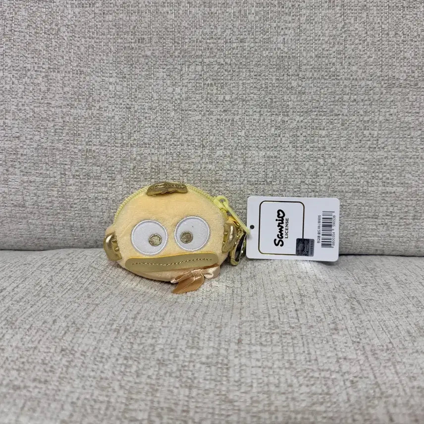 [BUNJANG] Sanrio Hangyodon Gold Mini Pouch Keyring Doll / 정품 산리오 한교동 골드 미니 파우치 키링 인형