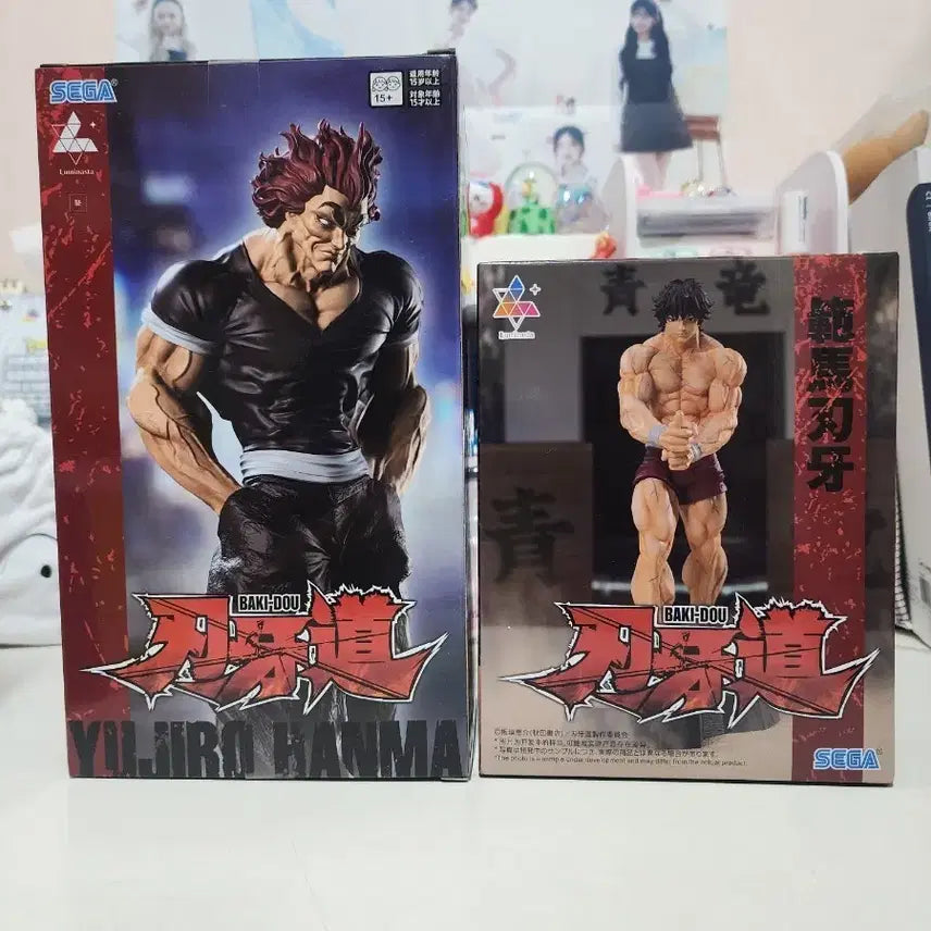 [BUNJANG] Sega Baki Hanma Yujiro &amp; Hanma Baki Figure Set / 세가정품 바키 한마 유지로, 한마 바키 피규어 2종일괄