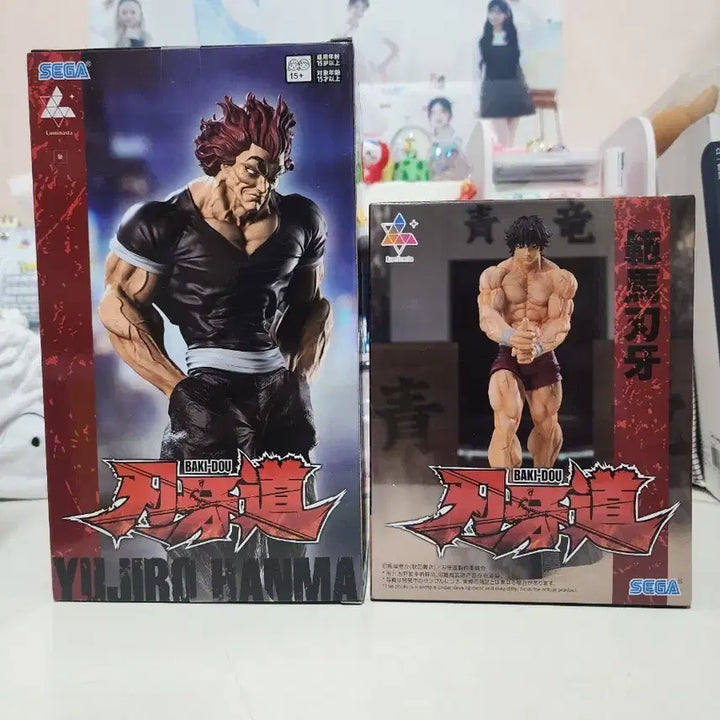 [BUNJANG] Sega Baki Hanma Yujiro &amp; Hanma Baki Figure Set / 세가정품 바키 한마 유지로, 한마 바키 피규어 2종일괄