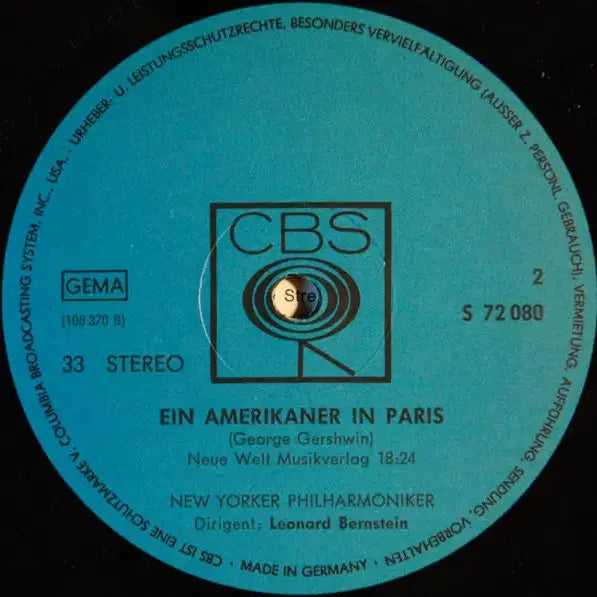 [BUNJANG] Leonard Bernstein New York Philharmonic Rhapsody In Blue / An American In Paris Germany LP / Leonard Bernstein, New York Philharmonic / Rhapsody In Blue / An American In Paris (Germany LP)