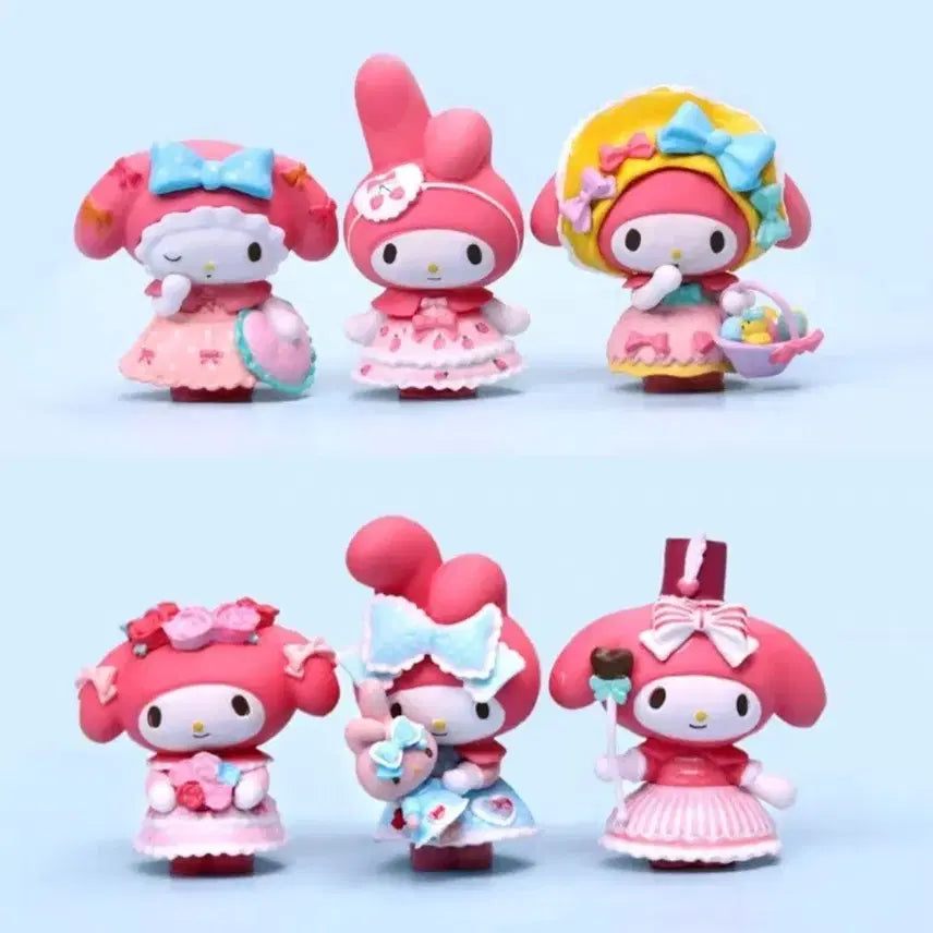 [BUNJANG] My Melody 6 Figure Bundle Set / 마이멜로디 피규어  6종 일괄