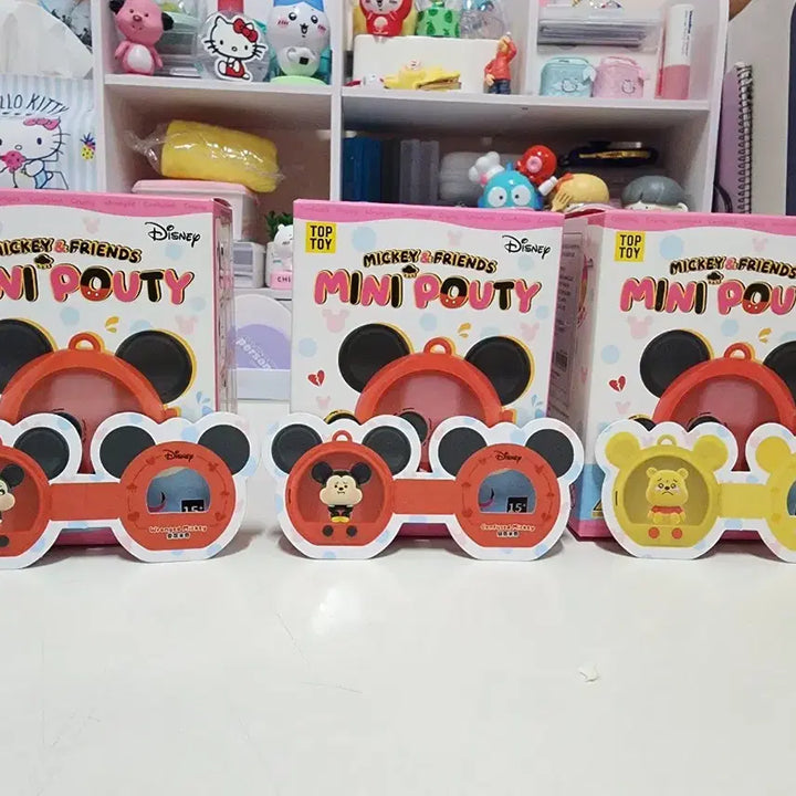 [BUNJANG] Disney Mickey &amp; Minnie Pouchy Figure 3 Types Bundle Set / 디즈니정품 미키,미니 파우티 피규어 3종일괄