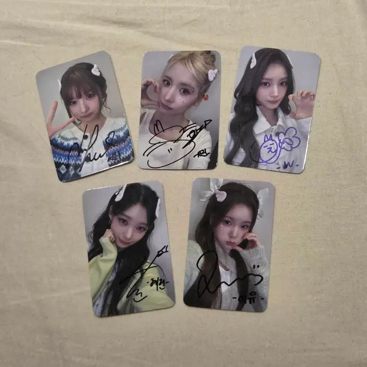 [BUNJANG] HITGS 5 Members Autographed Photocard Bundle Set / 힛지스 hitgs 5인 친필 싸인 팬싸인회 당첨자 포카