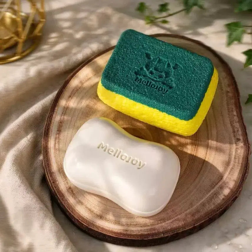 [BUNJANG] Mellojoy Sponge &amp; Soap Set / Mellojoy 멜로조이 스펀지 &amp; 비누 세트