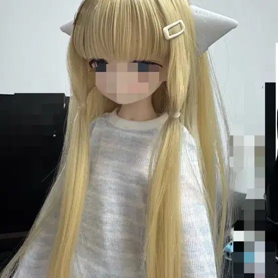 [BUNJANG] Chobits Chi Setting Wig for 8-9 inch Dolls / mdd 8-9인치 세팅가발 쵸비츠 치이