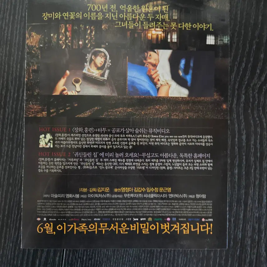 [BUNJANG] A Tale of Two Sisters Movie Leaflet Bundle / 장화홍련 2종일괄 / /영화전단지/영화자료/고전희귀