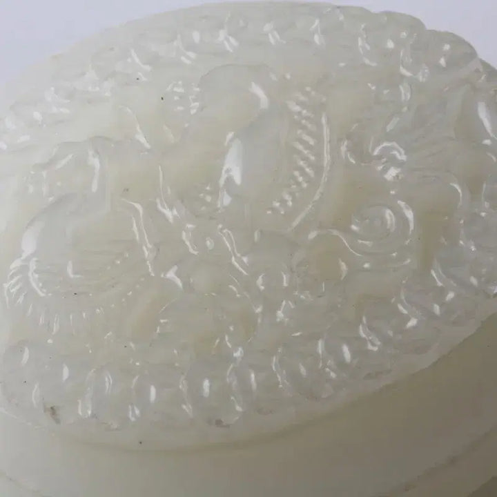 [BUNJANG] Tibet White Jade Leather Belt / 티베트 백옥 혁대