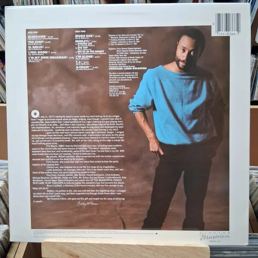 [BUNJANG] Bobby McFerrin The Voice LP (US Press) / 미국반 민트급  바비 맥퍼린 The Voice LP 할인