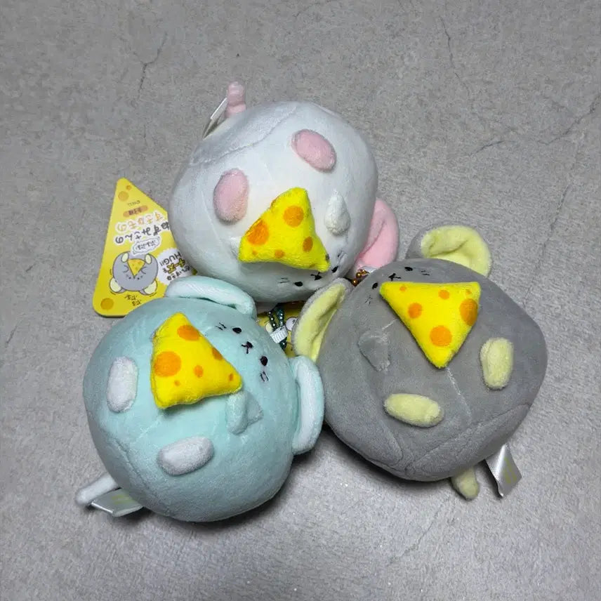 [BUNJANG] Cheese Mouse Doll 3-Set / 치즈 쥐돌이 인형 3종 세트