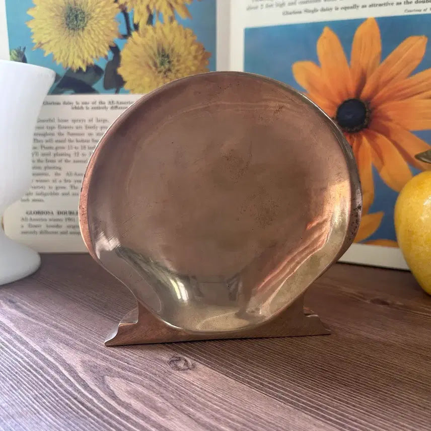[BUNJANG] Vintage Brass Shell Design Bookends / 빈티지 쉘 북엔드