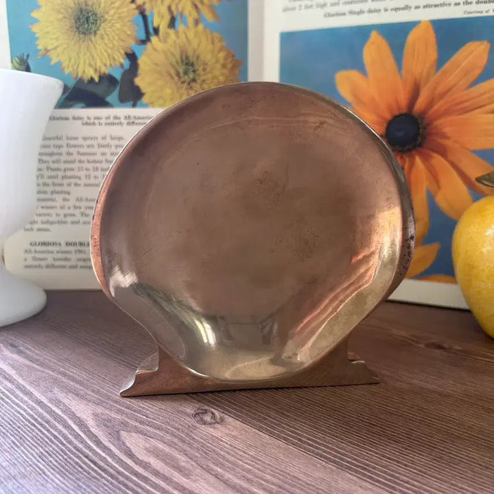 [BUNJANG] Vintage Brass Shell Design Bookends / 빈티지 쉘 북엔드
