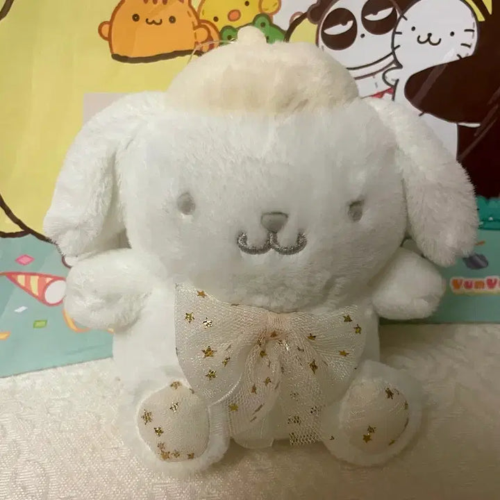 [BUNJANG] Pompompurin White Christmas Plush / 폼폼푸린 화이트 크리스마스