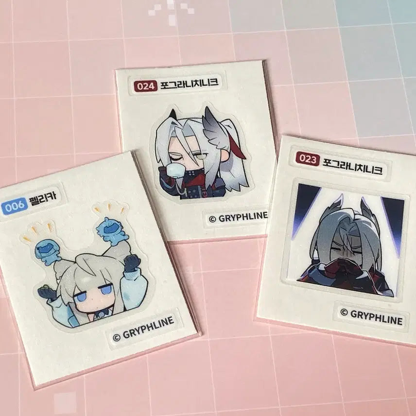 [BUNJANG] Endfield Lucky Draw Photocard Bundle Set / [엔드필드] 펠리카(006)+포그라니치니크(023, 024) 띠부띠부씰 일괄 / GS25 명일방주 엔드필드 콜라보