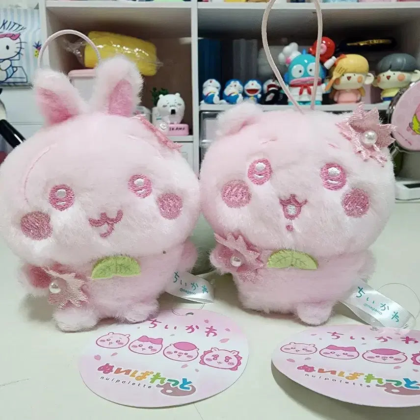 [BUNJANG] Chikawa Usagi Cherry Blossom Mascot Keychain Bundle Set / 새상품 벚꽃 치이카와 우사기 마스코트 키링 2개일괄