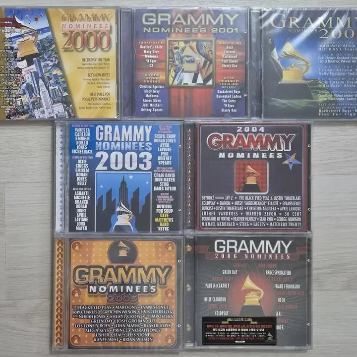 [BUNJANG] Grammy Nominees 2000-2006 Unsealed CD Box Set / 그래미 노미네이트 2000-2006 총 7장 (미개봉 CD)