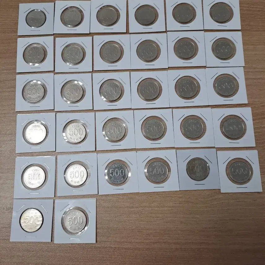 [BUNJANG] 1982-2017 South Korean 500 Won Coin Collection (Missing Years) / 500원동전 1982년~2017년 (설명글 필독)