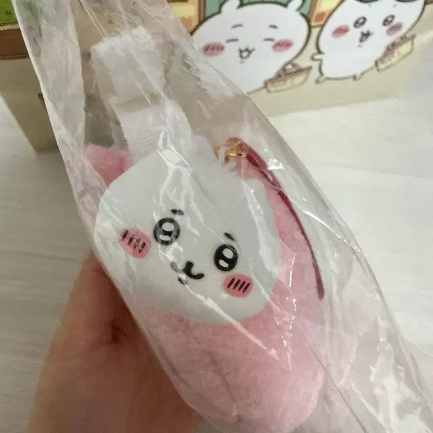 [BUNJANG] Chiikawa Pouch Bag (Pink Bear) - Unsealed / 치이카와 포셰트 먼작귀 핑크 곰돌이 가방 (미개봉)