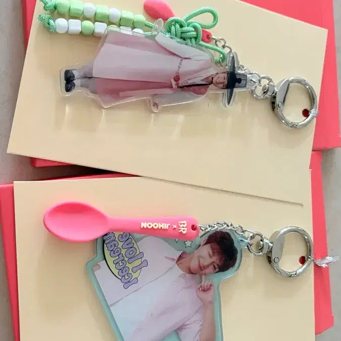 [BUNJANG] Park Ji Hoon Baskin Robbins Bundle Set Keyring / 박지훈 배스킨라빈스 키링