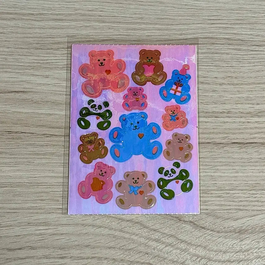 [BUNJANG] Sandy Lion Pearly Maxi Teddy Bundle Set (2 stickers) / (일괄) 샌디라이온 펄리 맥시 테디 2장