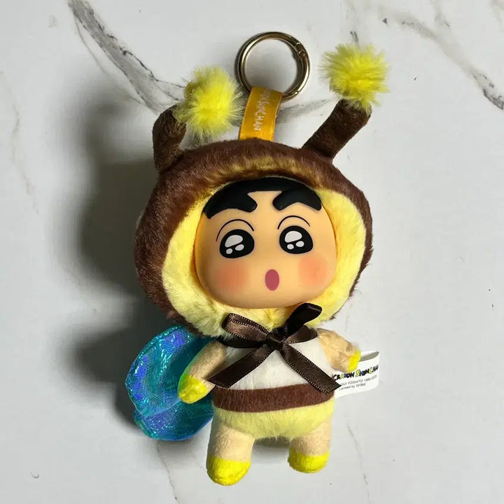 [BUNJANG] Crayon Shin-chan Honey Bee Plush Keychain / 꿀벌 짱구 인형 키링