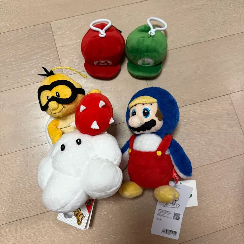 [BUNJANG] Super Mario Friends Plush &amp; Keychain Set / 슈퍼마리오 인형/키링