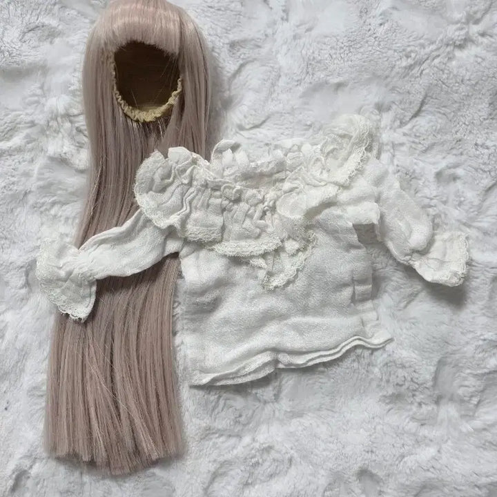 [BUNJANG] Nine9 MSD Off-Shoulder Blouse + Wig Set / msd 나인나인 오프숄더 블라우스+가발