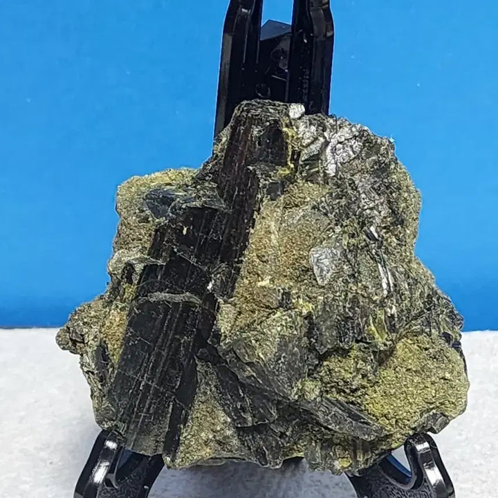 [BUNJANG] Natural Black Tourmaline Rough Stone with Stand / 천연 블랙수정 토르말린 원석+받침대