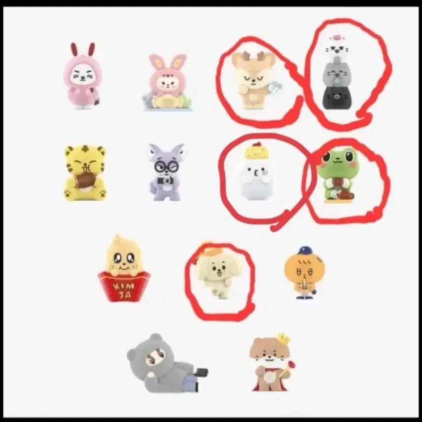 [BUNJANG] Mini Tin Popmart 4-Item Bundle Set (Various Figures) / 미니틴 팝마트 4종 일괄(샤슴 열닫잠 디팔 도아 뾰풀)