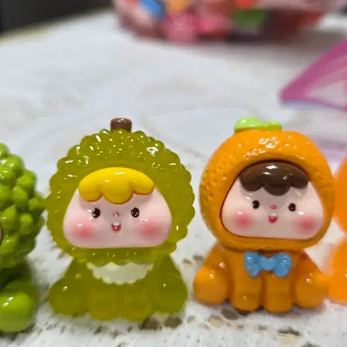 [BUNJANG] Fruit Character Keychain/Accessory Set (5 pcs) / 과일 캐릭터 키링/소품 대 5개 4000원