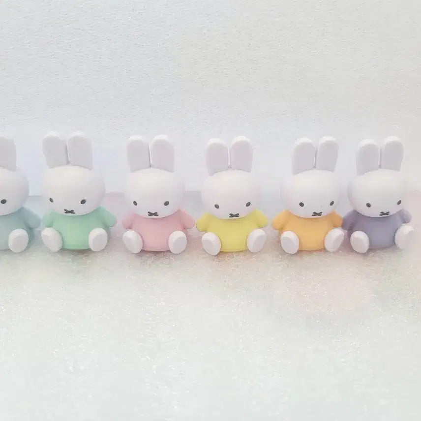 [BUNJANG] Miffy Pastel Tone 6-Piece Set / 미피 인형 파스텔톤 6종 세트판매