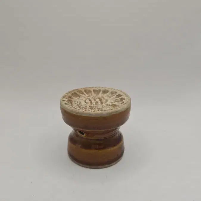 [BUNJANG] Double-Sided Water Bird Pattern Rice Cake Mold, Antique / 석간주 양면 수화문 떡살 골동품