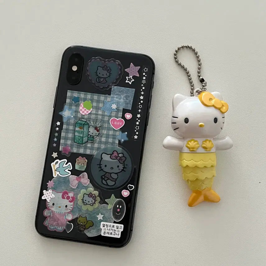[BUNJANG] Hello Kitty 2002 Mermaid Keychain Vintage / 고전 키티 머메이드 인어 키링 빈티지